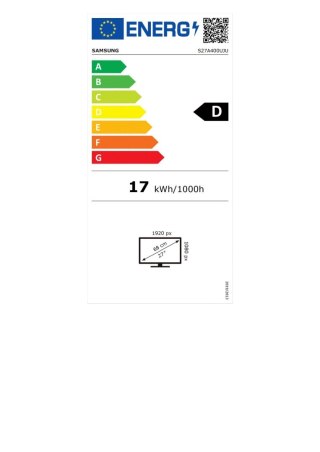 Samsung | Gaming Monitor | LS27A400UJUXEN | 27 " | IPS | FHD | 16:9 | 75 Hz | 5 ms | No | 1920 x 1080 | 250 cd/m² | HDMI ports q