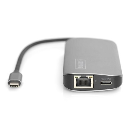 Stacja Dokująca USB-C Digitus | Uniwersalna, 8 Portów | Dla Laptopów | Gniazda Ethernet LAN (RJ-45) 1 | Porty VGA (D-Sub) | Port Stacja Dokująca USB-C Digitus | Uniwersalna, 8 Portów | Dla Laptopów | Gniazda Ethernet LAN (RJ-45) 1 | Porty VGA (D-Sub) | Port