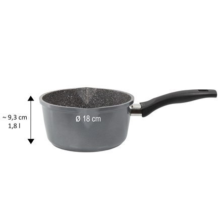 Stoneline | 12584 | 18 cm | Suitable for all cookers including induction | Lid included | Anthracite | 18 cm | Yes Stoneline | 12584 | 18 cm | Suitable for all cookers including induction | Lid included | Anthracite | 18 cm | Yes