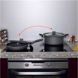 Stoneline | 13705 | Lid set of 2 | Lid | Diameter 16/18/20 and 24/26/28 cm | Transparent