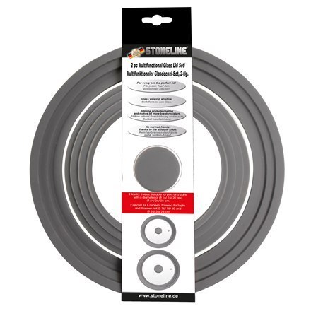 Stoneline | 13705 | Lid set of 2 | Lid | Diameter 16/18/20 and 24/26/28 cm | Transparent Stoneline | 13705 | Lid set of 2 | Lid | Diameter 16/18/20 and 24/26/28 cm | Transparent