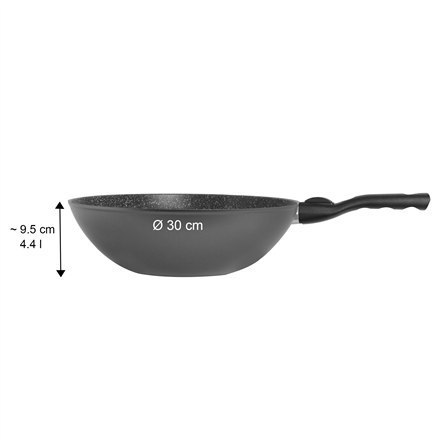 Stoneline | 19569 | Pan | Wok | Diameter 30 cm | Suitable for induction hob | Removable handle | Anthracite Stoneline | 19569 | Pan | Wok | Diameter 30 cm | Suitable for induction hob | Removable handle | Anthracite