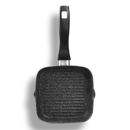 Stoneline | 21998 | Square Griddle Pan | Grill | Diameter 16 cm | Suitable for induction hob | Fixed handle | Black Stoneline | 21998 | Square Griddle Pan | Grill | Diameter 16 cm | Suitable for induction hob | Fixed handle | Black
