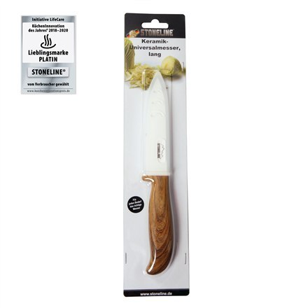 Stoneline | Back to Nature Universal Knife | 18314 | Ceramic knife | White/Wood | 1 pc(s) Stoneline | Back to Nature Universal Knife | 18314 | Ceramic knife | White/Wood | 1 pc(s)