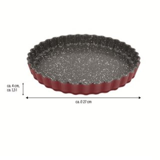 Stoneline | Tak | Naczynie do quiche i tarty | 21550 | 1,3 L | 27 cm | Szkło borokrzemowe | Czerwony | Można myć w zmywarce