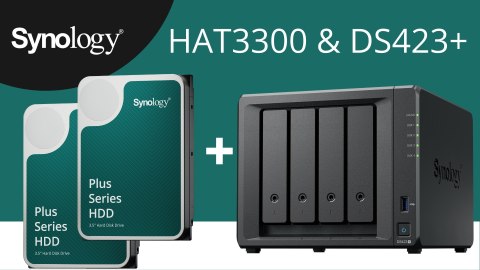 Synology DS423+ (3x8TB Bundle) 4-bay/Intel Celeron J4125/2GB DDR4/4 x 3.5" Hot-Swap/2x1GbE/2xUSB3.2/2Fan | Synology | Rack NAS | Synology DS423+ (3x8TB Bundle) 4-bay/Intel Celeron J4125/2GB DDR4/4 x 3.5" Hot-Swap/2x1GbE/2xUSB3.2/2Fan | Synology | Rack NAS |