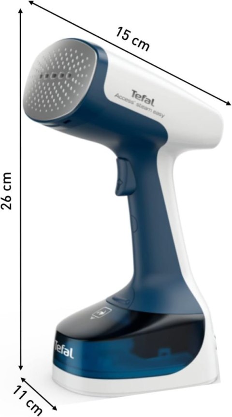 TEFAL Hand Travel Steamer | DT7130 | Handheld | 1400 W | 0.15 L | 25 g/min | Blue/White TEFAL Hand Travel Steamer | DT7130 | Handheld | 1400 W | 0.15 L | 25 g/min | Blue/White