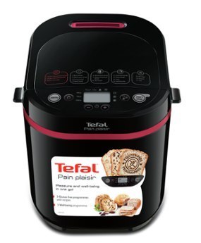 TEFAL PF220838 Bread Maker, 17 programs, 3 bread sizes: 500, 750, 1000g, Display, Power 700W, Black TEFAL Power 700 W Number of TEFAL PF220838 Bread Maker, 17 programs, 3 bread sizes: 500, 750, 1000g, Display, Power 700W, Black TEFAL Power 700 W Number of