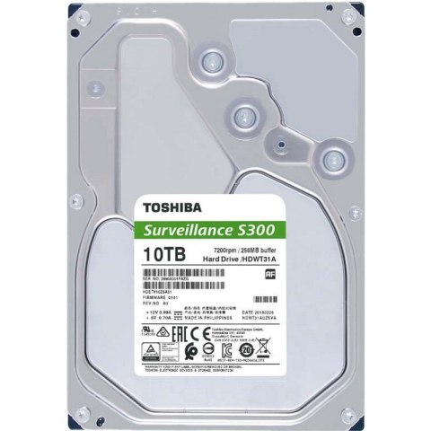 Toshiba | Surveillance Hard Drive | S300 Pro | 7200 RPM | 10000 GB | 256 MB Toshiba | Surveillance Hard Drive | S300 Pro | 7200 RPM | 10000 GB | 256 MB
