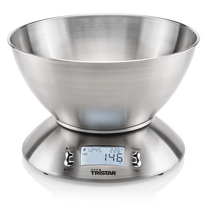 Tristar | Waga kuchenna | KW-2436 | Maksymalna waga (udźwig) 5 kg | Podziałka 1 g | Typ wyświetlacza LCD | Metal stalowy Tristar | Waga kuchenna | KW-2436 | Maksymalna waga (udźwig) 5 kg | Podziałka 1 g | Typ wyświetlacza LCD | Metal stalowy