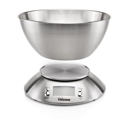Tristar | Waga kuchenna | KW-2436 | Maksymalna waga (udźwig) 5 kg | Podziałka 1 g | Typ wyświetlacza LCD | Metal stalowy Tristar | Waga kuchenna | KW-2436 | Maksymalna waga (udźwig) 5 kg | Podziałka 1 g | Typ wyświetlacza LCD | Metal stalowy