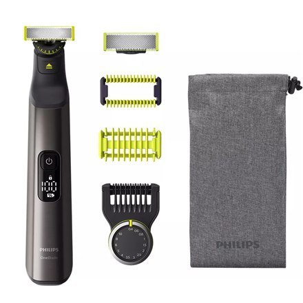 Trymer do włosów, twarzy i ciała Philips QP6551/15 OneBlade Pro | Bezprzewodowy, Mokry i Suchy, 14 Długości Strzyżenia | Czarno- Trymer do włosów, twarzy i ciała Philips QP6551/15 OneBlade Pro | Bezprzewodowy, Mokry i Suchy, 14 Długości Strzyżenia | Czarno-
