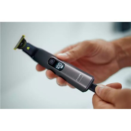 Trymer do włosów, twarzy i ciała Philips QP6551/15 OneBlade Pro | Bezprzewodowy, Mokry i Suchy, 14 Długości Strzyżenia | Czarno- Trymer do włosów, twarzy i ciała Philips QP6551/15 OneBlade Pro | Bezprzewodowy, Mokry i Suchy, 14 Długości Strzyżenia | Czarno-