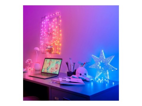 Twinkly Candies 200 Pearl-shaped RGB LEDs, Green Wire, USB-C|Twinkly Twinkly Candies 200 Pearl-shaped RGB LEDs, Green Wire, USB-C|Twinkly