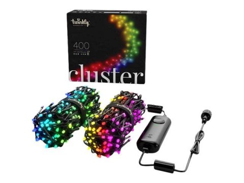 Twinkly Cluster Smart LED 400 RGB, 6m, Black/Green wire|Twinkly Twinkly Cluster Smart LED 400 RGB, 6m, Black/Green wire|Twinkly
