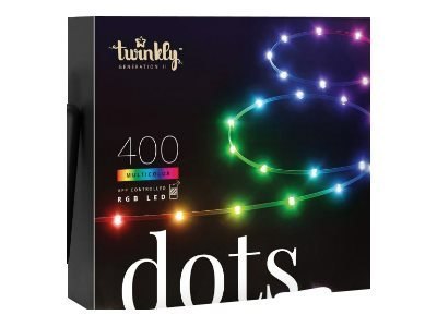 Twinkly Dots Smart LED 400 RGB (Multicolor), 20m, Black wire|Twinkly Twinkly Dots Smart LED 400 RGB (Multicolor), 20m, Black wire|Twinkly