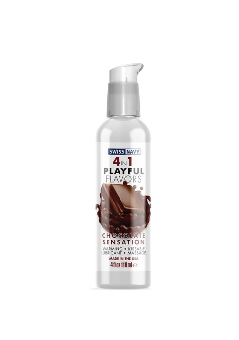 4 In 1 Lubricant with Chocolate Sensation Flavor - 4 fl oz / 118 ml 4 In 1 Lubricant with Chocolate Sensation Flavor - 4 fl oz / 118 ml