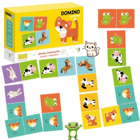 GRA DOMINO ZWIERZĄTKA DLA DZIECI KOLOROWE KARTY DO ZABAWY DLA NAJMŁODSZYCH GRA DOMINO ZWIERZĄTKA DLA DZIECI KOLOROWE KARTY DO ZABAWY DLA NAJMŁODSZYCH