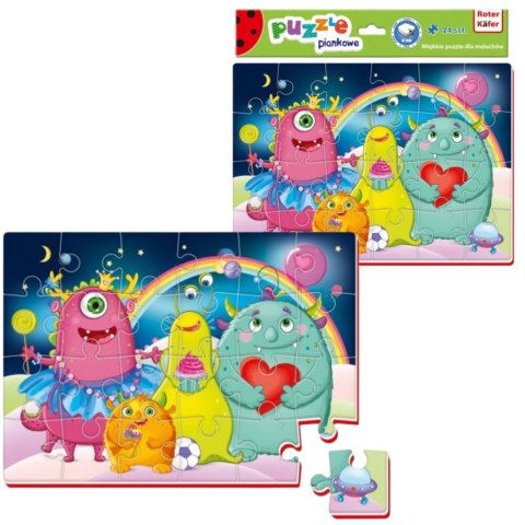 PIANKOWE PUZZLE A4 UROCZE STWORKI UKŁADANKA EDUKACYJNA ROTER KAFER PIANKOWE PUZZLE A4 UROCZE STWORKI UKŁADANKA EDUKACYJNA ROTER KAFER
