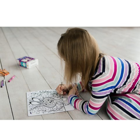PUZZLE KOLOROWANKA 2w1 MOTYW ZAJĄCA DWUSTRONNA KREATYWNA ZABAWA DLA DZIEC