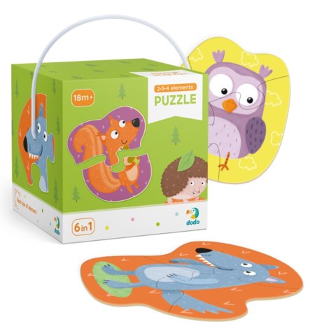 PUZZLE "LEŚNE ZWIERZĘTA" SZEŚĆ UKŁADANEK 2-3-4 ELEMENTY EDUKACYJNA ZABAWA PUZZLE "LEŚNE ZWIERZĘTA" SZEŚĆ UKŁADANEK 2-3-4 ELEMENTY EDUKACYJNA ZABAWA