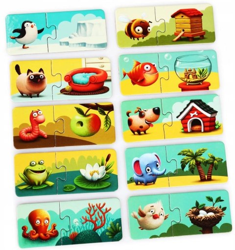 PUZZLE ZESTAW ZWIERZĄTKA DOMKI UKŁADANKI WZORY PAR PUZZLE ZESTAW ZWIERZĄTKA DOMKI UKŁADANKI WZORY PAR