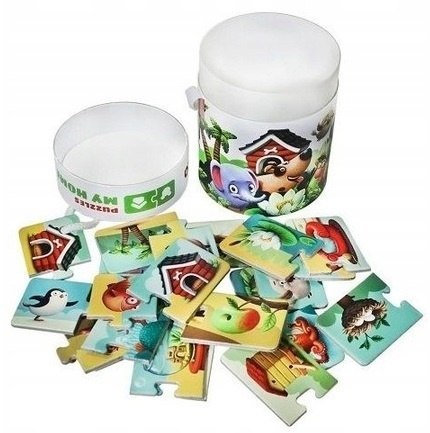 PUZZLE ZESTAW ZWIERZĄTKA DOMKI UKŁADANKI WZORY PAR PUZZLE ZESTAW ZWIERZĄTKA DOMKI UKŁADANKI WZORY PAR