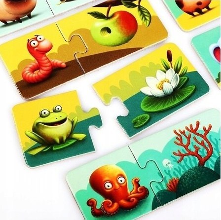PUZZLE ZESTAW ZWIERZĄTKA DOMKI UKŁADANKI WZORY PAR PUZZLE ZESTAW ZWIERZĄTKA DOMKI UKŁADANKI WZORY PAR