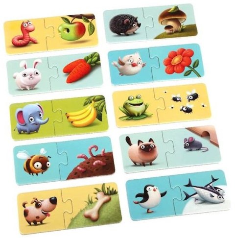 PUZZLE ZESTAW ZWIERZĄTKA JEDZENIE UKŁADANKI WZORY PUZZLE ZESTAW ZWIERZĄTKA JEDZENIE UKŁADANKI WZORY