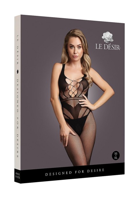 LE DÉSIR Bodystocking with Accentuated Lines One Size