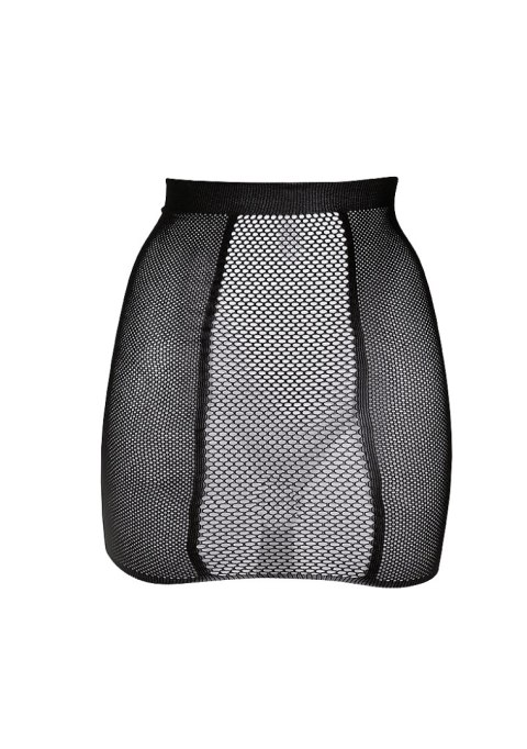 LE DÉSIR High-Waist Fishnet Skirt One Size Black