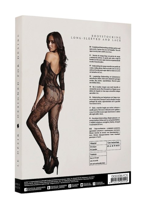 LE DÉSIR Lace Sleeved Bodystocking One Size LE DÉSIR Lace Sleeved Bodystocking One Size