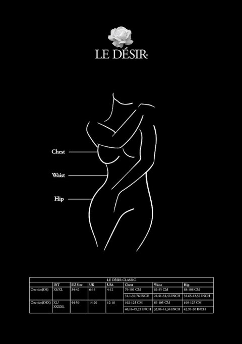 LE DÉSIR Lace Sleeved Bodystocking One Size LE DÉSIR Lace Sleeved Bodystocking One Size