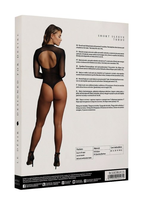 LE DÉSIR body Short Sleeve Teddy One Size Black LE DÉSIR body Short Sleeve Teddy One Size Black