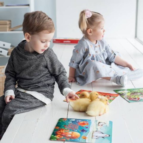 PUZZLE 3W1 ULUBIONE ZWIERZĘTA ZESTAW UKŁADANKA 3 OBRAZKI KOLOROWE