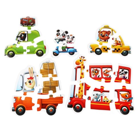 PUZZLE SAMOCHODY 20 ELEMENTÓW PIĘĆ OBRAZKÓW POJAZDY ZESTAW UKŁADANKA PUZZLE SAMOCHODY 20 ELEMENTÓW PIĘĆ OBRAZKÓW POJAZDY ZESTAW UKŁADANKA
