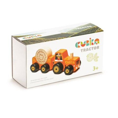 TRAKTOR CIĄGNIK Z PRZYCZEPĄ DREWNIANY BALOT SIANA ZESTAW DLA DZIECI TRAKTOR CIĄGNIK Z PRZYCZEPĄ DREWNIANY BALOT SIANA ZESTAW DLA DZIECI
