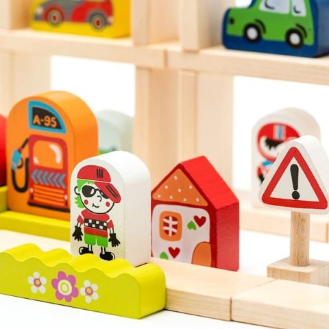 ZESTAW KLOCKI DREWNIANE BUDOWALNE EDUKACYJNE POJAZDY AUTKA ZNAKI DROGOWE ZESTAW KLOCKI DREWNIANE BUDOWALNE EDUKACYJNE POJAZDY AUTKA ZNAKI DROGOWE