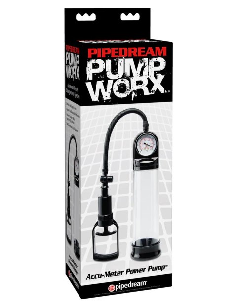 Pump Worx Pompka do Penisa Accu-Meter Power Pump Clear Pump Worx Pompka do Penisa Accu-Meter Power Pump Clear