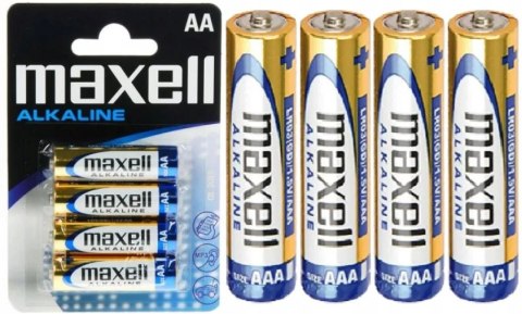 4x Baterie AA 1,5V Alkaline MAXELL LR6 4x Baterie AA 1,5V Alkaline MAXELL LR6