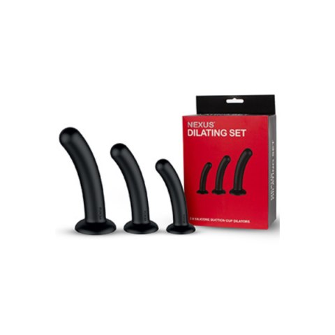 Nexus Dilator Zestaw Dildo Silicone Anal Dildos S,M,L Black Nexus Dilator Zestaw Dildo Silicone Anal Dildos S,M,L Black