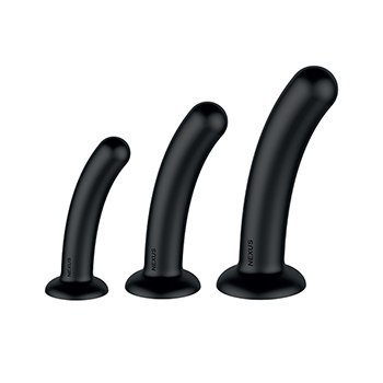 Nexus Dilator Zestaw Dildo Silicone Anal Dildos S,M,L Black Nexus Dilator Zestaw Dildo Silicone Anal Dildos S,M,L Black