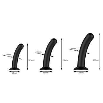 Nexus Dilator Zestaw Dildo Silicone Anal Dildos S,M,L Black Nexus Dilator Zestaw Dildo Silicone Anal Dildos S,M,L Black