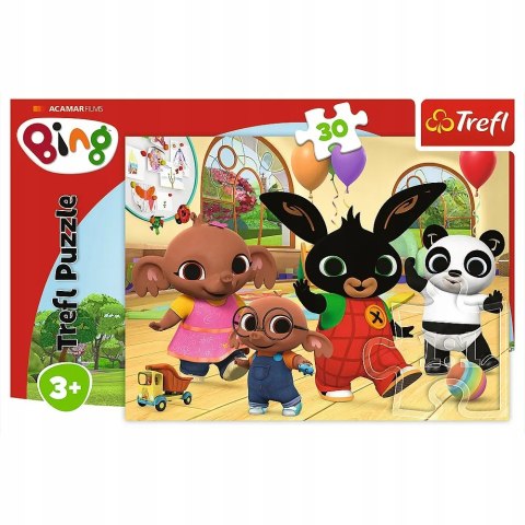 Puzzle Bing 30 elementów Z Bingiem jest wesoło 3+ Trefl 18304 Puzzle Bing 30 elementów Z Bingiem jest wesoło 3+ Trefl 18304