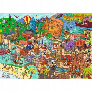 Puzzle Spy Guy Lost Items: Europa Rodzina Treflików 500 el. Trefl 37481