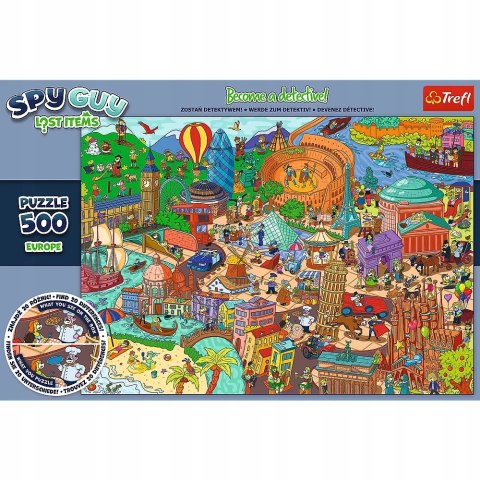Puzzle Spy Guy Lost Items: Europa Rodzina Treflików 500 el. Trefl 37481 Puzzle Spy Guy Lost Items: Europa Rodzina Treflików 500 el. Trefl 37481