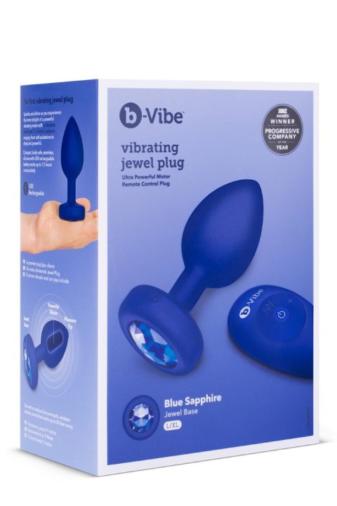 B-VIBE VIBRATING JEWEL PLUG L/XL NAVY B-VIBE VIBRATING JEWEL PLUG L/XL NAVY