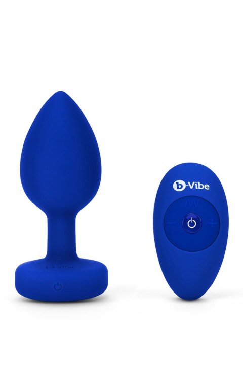 B-VIBE VIBRATING JEWEL PLUG L/XL NAVY B-VIBE VIBRATING JEWEL PLUG L/XL NAVY