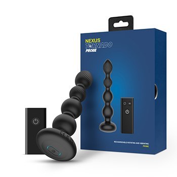 Nexus Korek Analny Tornado Rotating Beaded Probe Black Nexus Korek Analny Tornado Rotating Beaded Probe Black