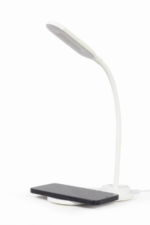 Gembird | Lampa biurkowa z bezprzewodową ładowarką | TA-WPC10-LED-01-W Gembird | Lampa biurkowa z bezprzewodową ładowarką | TA-WPC10-LED-01-W